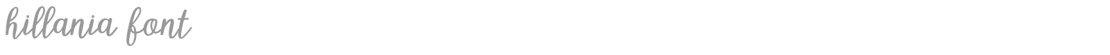 Hillania font preview